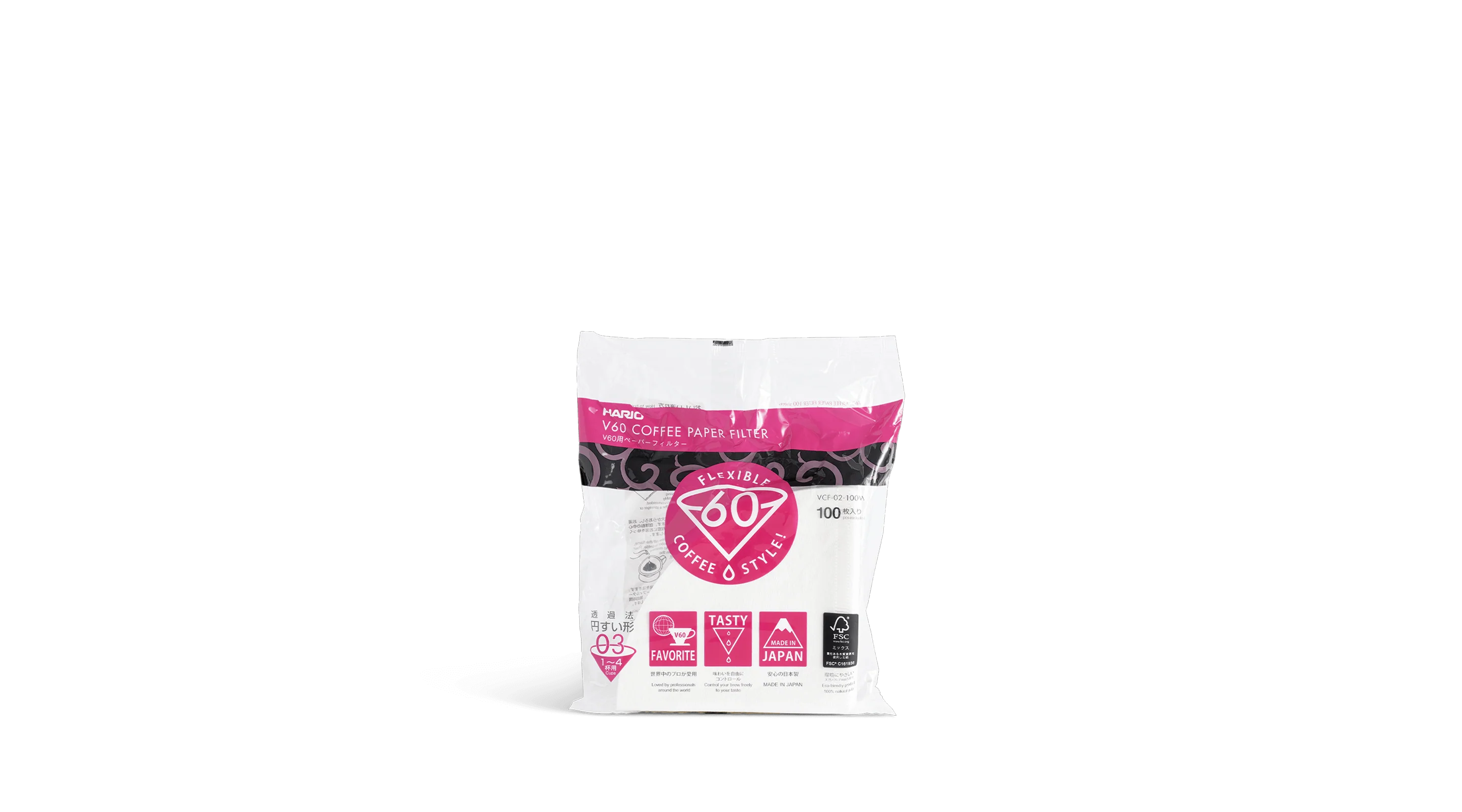 Hario 03 Filter Papers (100 Pack)